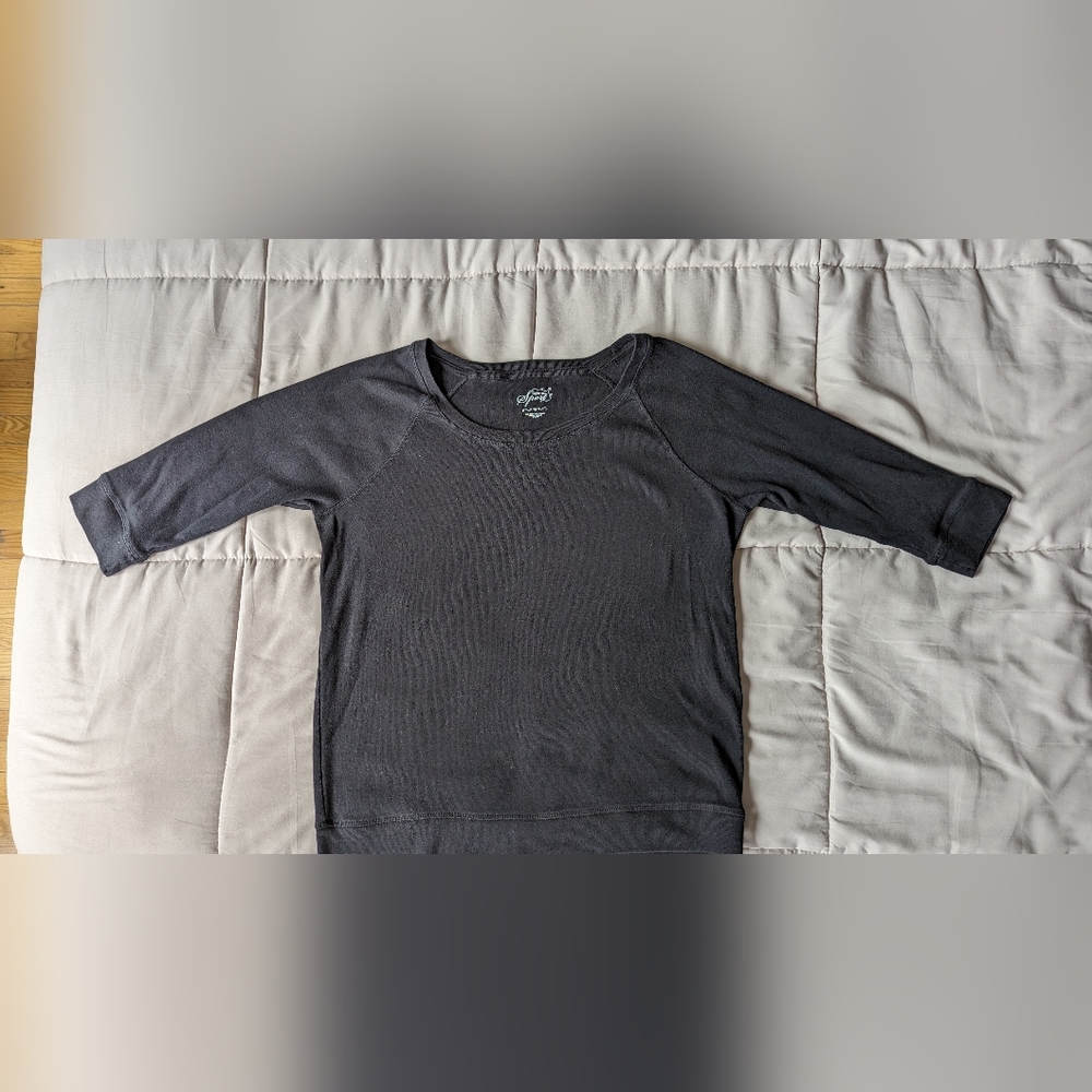 3/4 sleeve Black Sweatshirt, Style & co. Medium